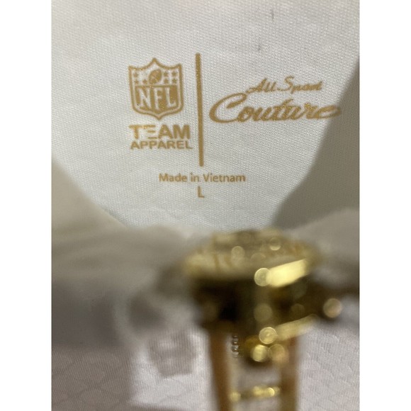 New Women's New York Jets Team Apparel Half-Zip‎ Pullover Ivory Sz L - Picture 7 of 12